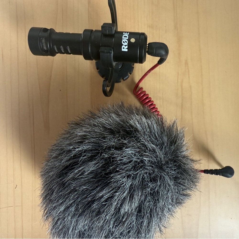 Rode Microphone with Gray Windshield